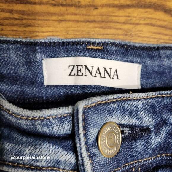 Zenana Jeans Size 29 High Rise Skinny Medium Light Wash Stretch Denim - Picture 3 of 12